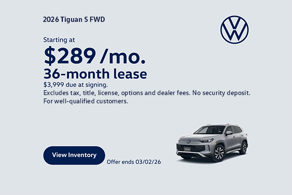 2026 Tiguan National Lease