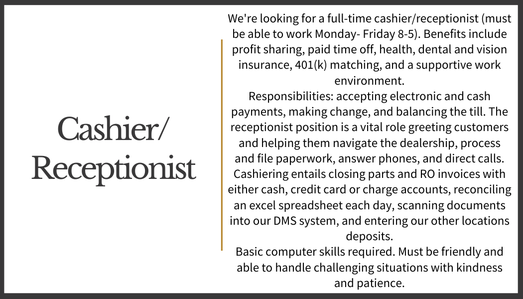 cashier